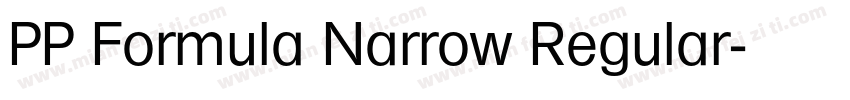 PP Formula Narrow Regular字体转换